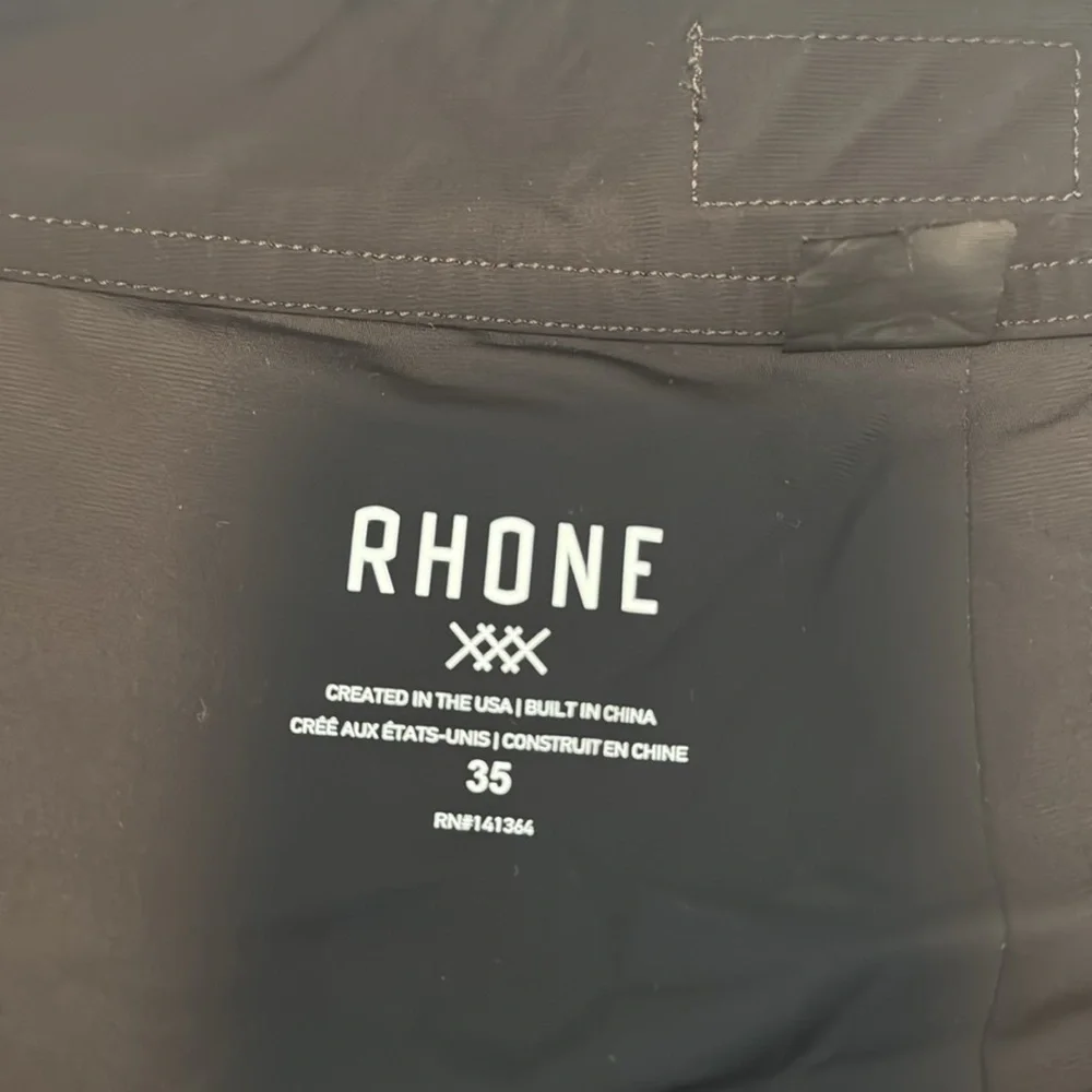 Rhone XXX Men's Black Velcro Drawstring Shorts Size 35 RN 141364